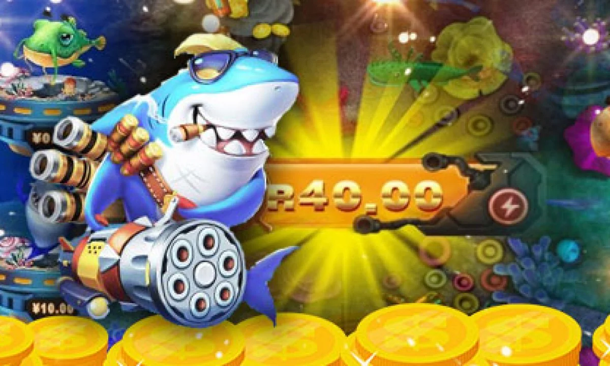 Visual permainan tembak ikan MAMI188 dengan tema laut dan efek arcade